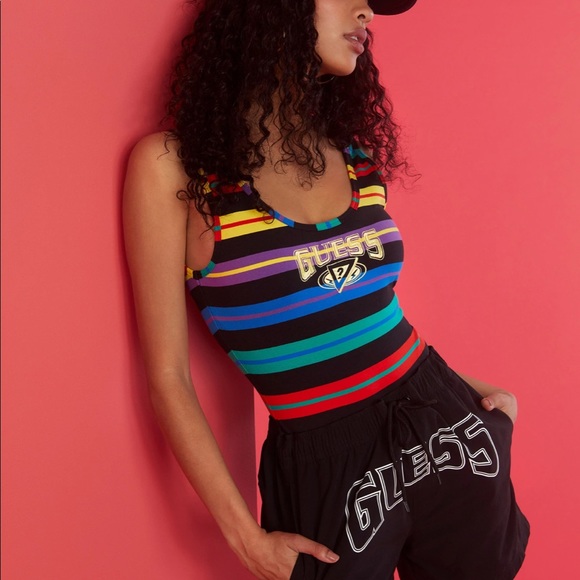 Guess x j balvin striped bodysuit size xs - Picture 2 of 5